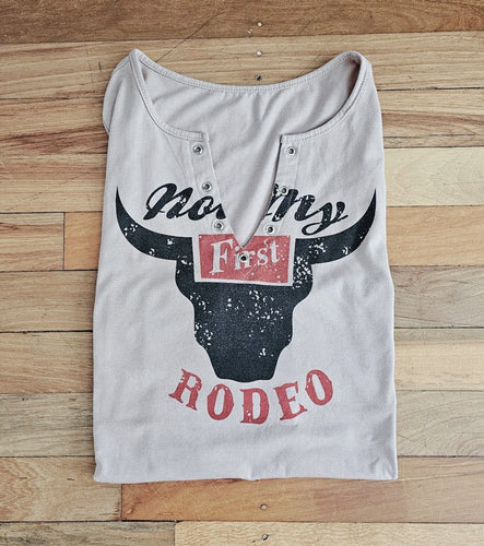 Not My 1st Rodeo Western Longhorn Top by Emery Rose Ladies Size L